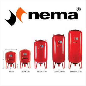 밀폐형팽창탱크 네마(NEMA)시리즈 압력탱크 10BAR 50리터~500리터 입형 NEX 브레더(블레더)방식